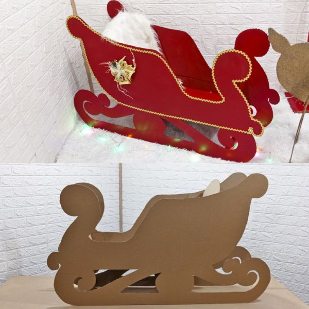 Moldes Trenó de Natal Papai Noel